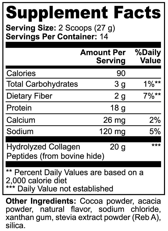 Grass-Fed Collagen Peptide Powder (Chocolate)