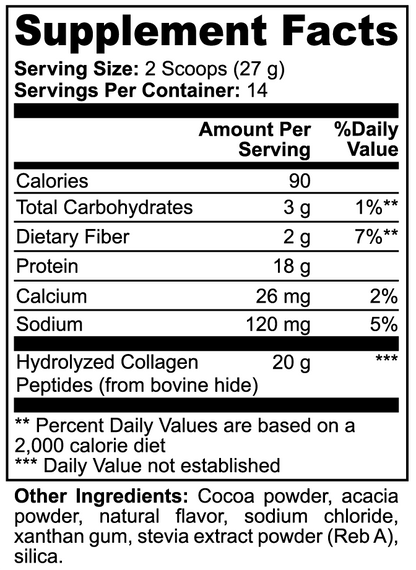 Grass-Fed Collagen Peptide Powder (Chocolate)