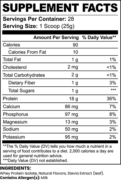 Pure Whey Protein Isolate (Chocolate)